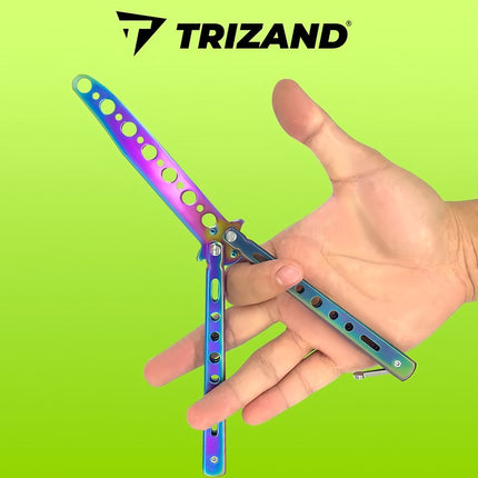 Butterfly knife for training - rainbow