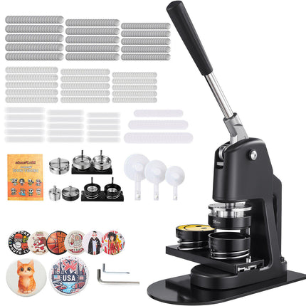 Button Maker Machine 3-in-1, 32/58/75 mm, 300 Parts