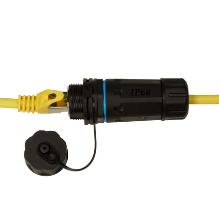 CAT6A Screw connection Outdoor 2 x RJ45 IP68 with cable sleeve