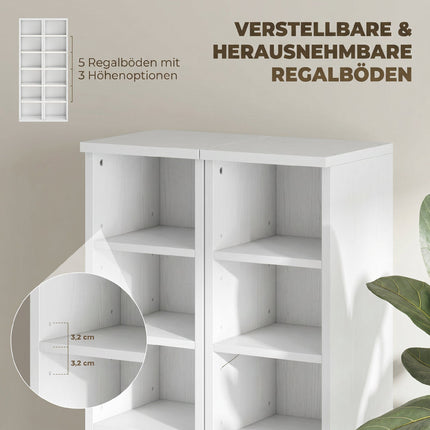 CD Storage Towers, Set of 2, Holds 204 CDs, White