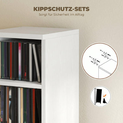 CD Storage Towers, Set of 2, Holds 204 CDs, White