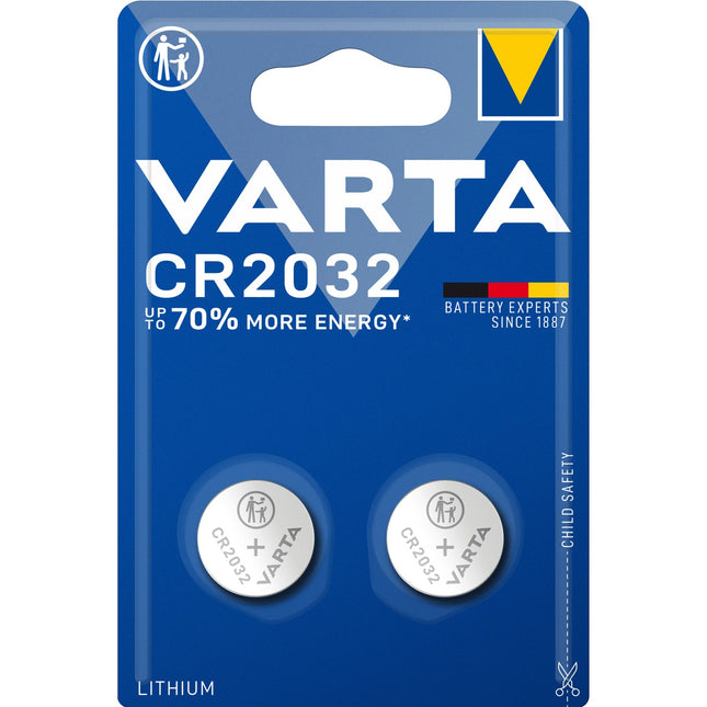 CR2032 3V Lithium Button cell battery 2-pack