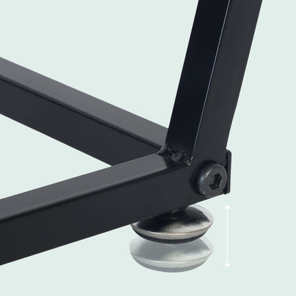 C-Shaped Side Table, 2-Tier, Metal Frame