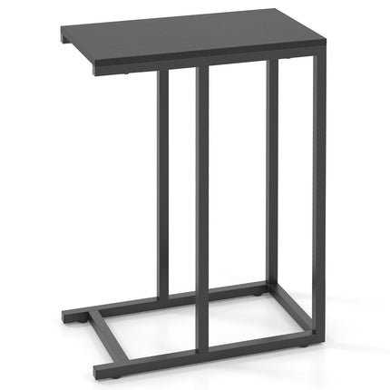 C-Shaped Side Table, Industrial MDF Steel, 48x28x59cm