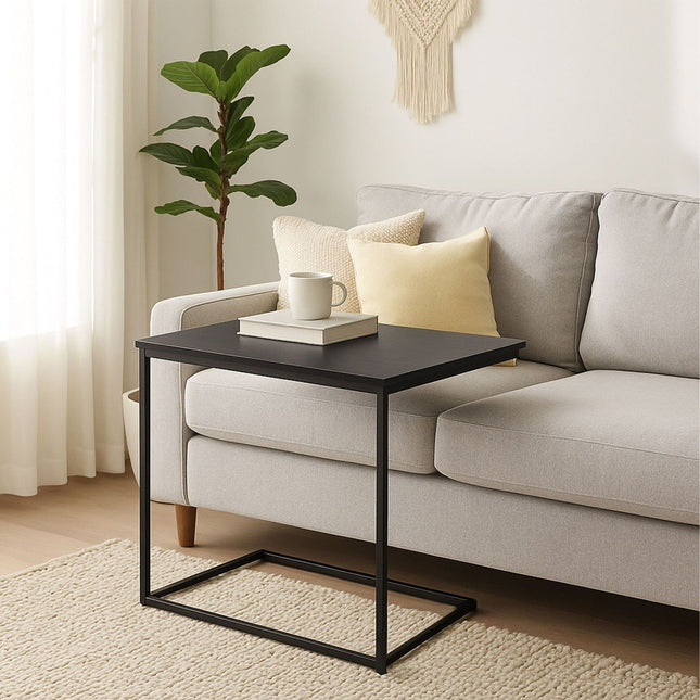 C-Shaped Side Table – Space-Saving, Industrial Design