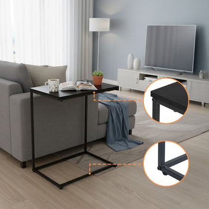 C-Shaped Side Table – Space-Saving, Industrial Design