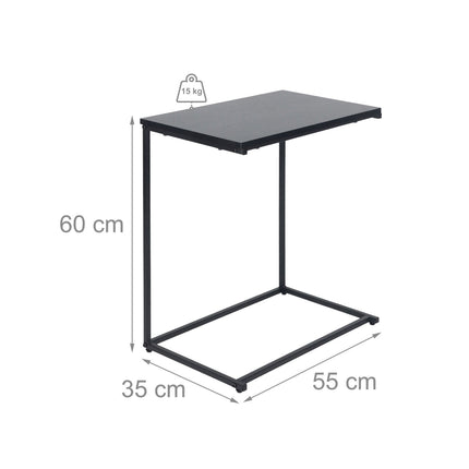 C-Shaped Side Table – Space-Saving, Industrial Design