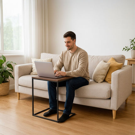 C-Shaped Side Table – Space-Saving, Versatile Design