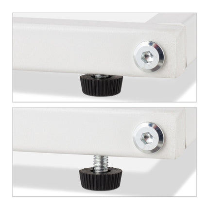 C-Shaped Side Table White