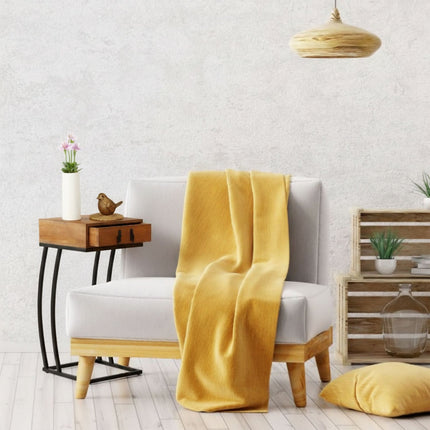 C-Shaped Side Table with Drawer – Wood & Metal