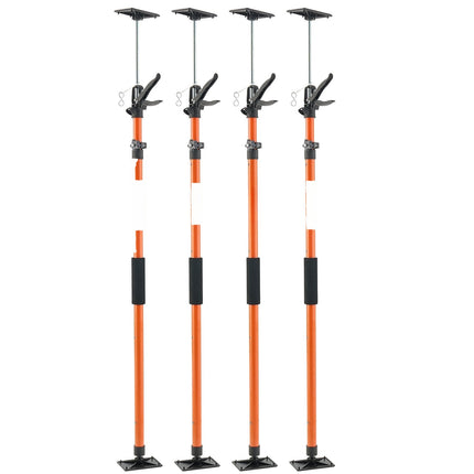Cabinet Jack Support Poles, 4-Pack, 116–290 cm, 70 kg
