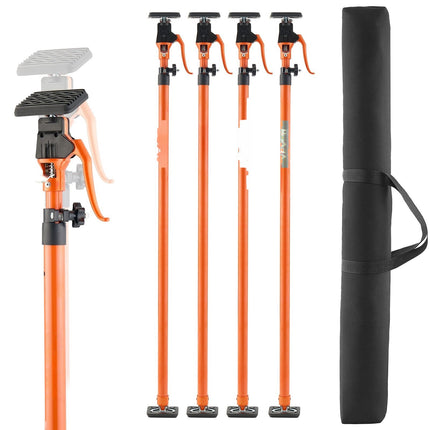 Cabinet Jack Support Poles, 4-Pack, 125–291 cm, 90 kg