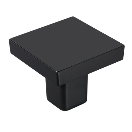 Cabinet Knobs 10-Pack, 30 mm Square Black Zinc Alloy