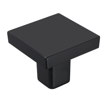 Cabinet Knobs 10-Pack, 30 mm Square Black Zinc Alloy