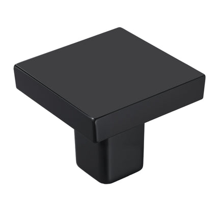 Cabinet Knobs 10-Pack, 30 mm Square Black Zinc Alloy