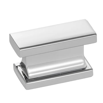 Cabinet Knobs, 10 Pack, 36 mm Rectangular Chrome Zinc Alloy