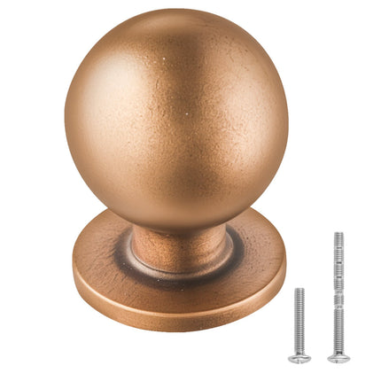 Cabinet Knobs 12-Pack, 25mm Zinc Alloy, Antique Brass