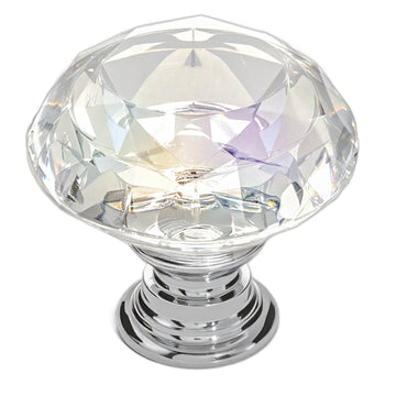Cabinet Knobs, 12 Pack, 31 Mm Diamond Acrylic Zinc Alloy