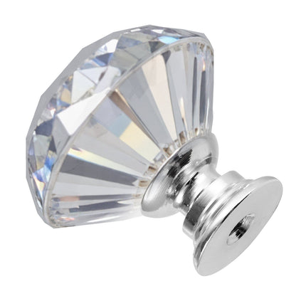 Cabinet Knobs, 12 Pack, 31 Mm Diamond Acrylic Zinc Alloy
