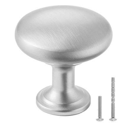 Cabinet Knobs 25 Pack, 28 mm Zinc Alloy, Nickel, Screws