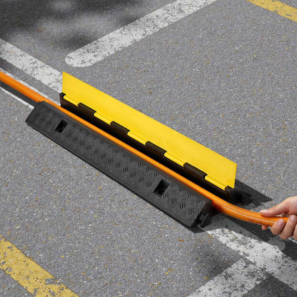 Cable Protector Ramp, 22,000 lb Axle, 1-Channel 70x50mm