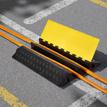 Cable Protector Ramp, 2-Channel, 22,000 lb Axle