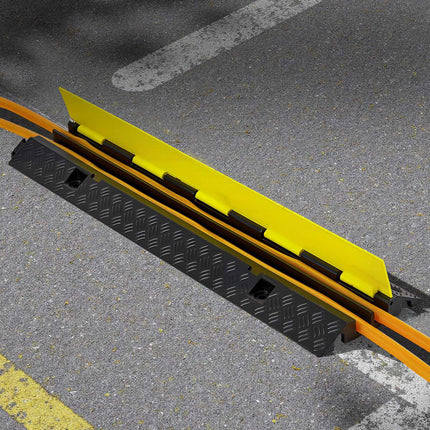 Cable Protector Ramp, 2-Channel, 22,000 lb, Flip-Top