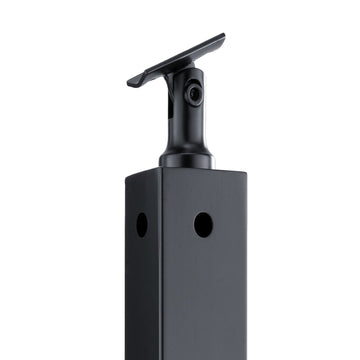 Cable Railing Corner Post 36 In, Pre-Drilled, Black