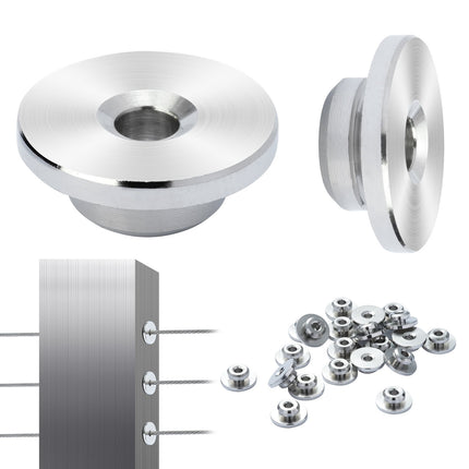 Cable Railing Kit 51-Pack, 1/8 in T316, 0.41 in Holes
