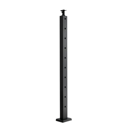 Cable Railing Post, 36 Inch, 30 Pre-Drilled, Black
