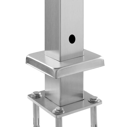 Cable Railing Post, 42 In Stainless Steel, Pre-Drilled