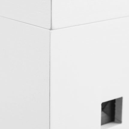 Cable box bamboo white