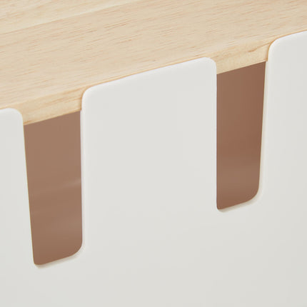 Cable box with wooden lid