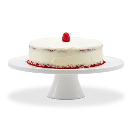 Cake Stand, Round White Ceramic Serving Plate