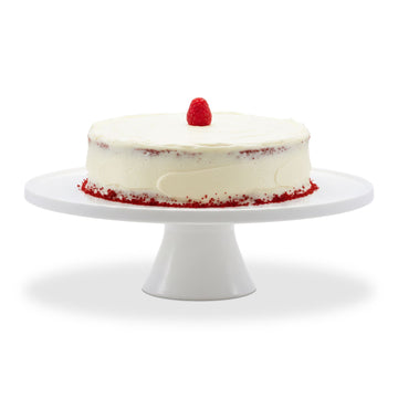 Cake Stand, Round White Ceramic Serving Plate