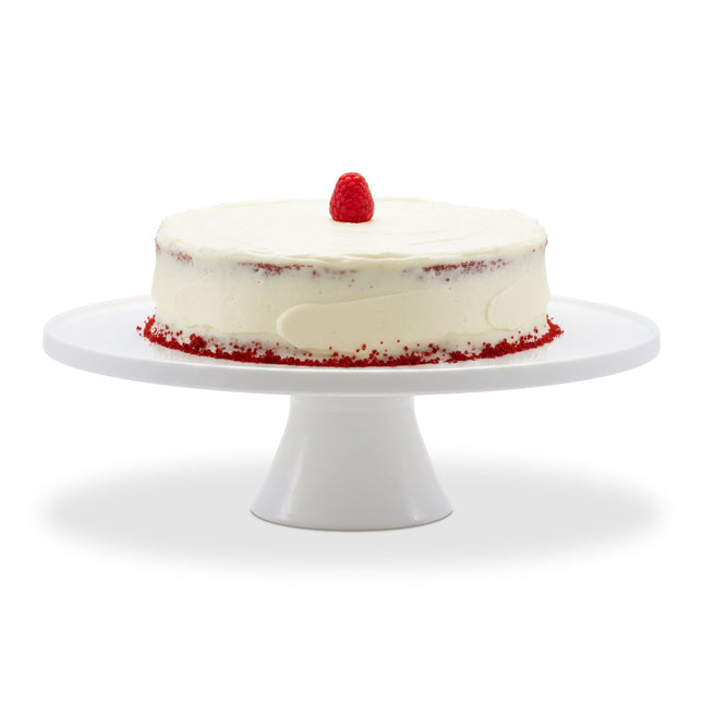 Cake Stand, Round White Ceramic Serving Plate