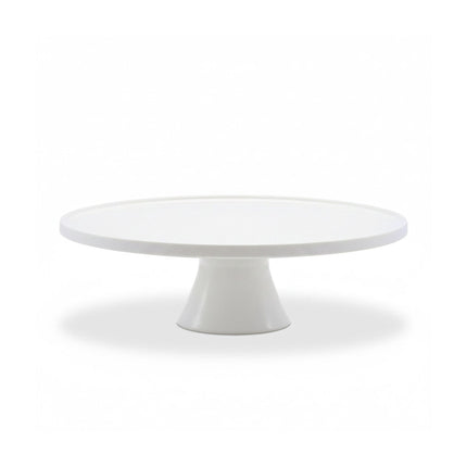 Cake Stand, Round White Ceramic Serving Plate