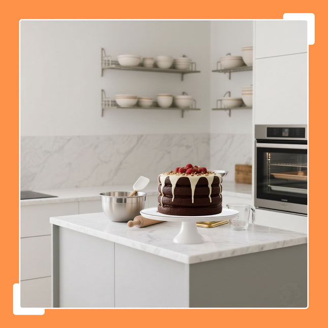 Cake Stand, Round White Ceramic Serving Plate