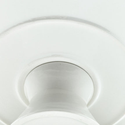 Cake Stand, Round White Ceramic Serving Plate