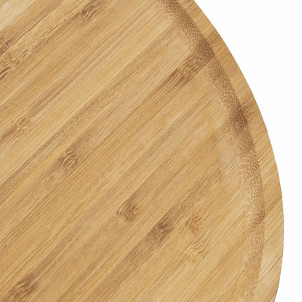 Cake plate on bamboo base