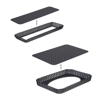 Cake tin set of 2 with holes