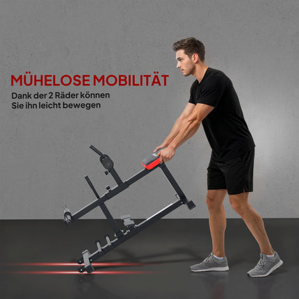 Calf Raise Machine, Adjustable Steel Frame, Black