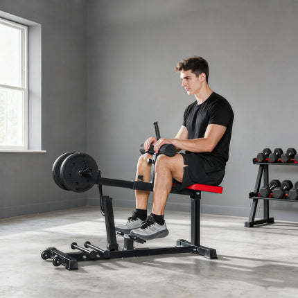 Calf Raise Machine, Adjustable Steel Frame, Black