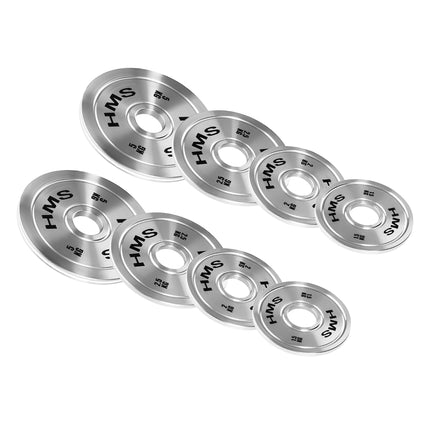 Calibrated Steel Olympic Plates, 22 kg Set