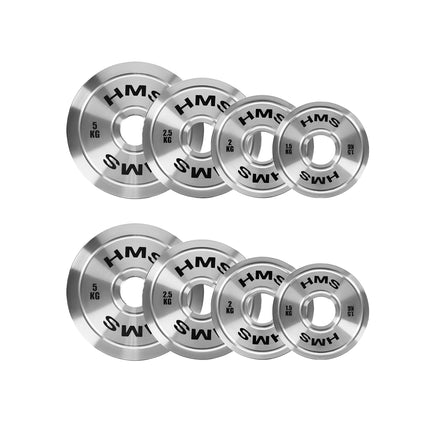 Calibrated Steel Olympic Plates, 22 kg Set
