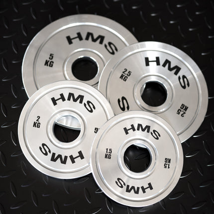 Calibrated Steel Olympic Plates, 22 kg Set