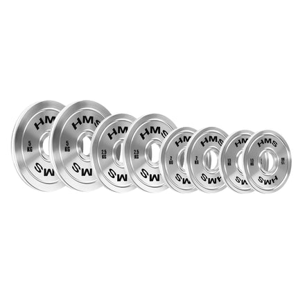 Calibrated Steel Olympic Plates, 22 kg Set
