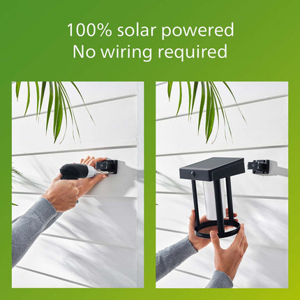 Camill Wall Lamp Solar Ultra Efficient LED 25lm/250lm Black