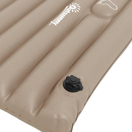 Camping Air Mattress With Foot Pump, Water Repellent, Khaki