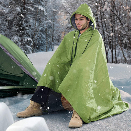 Camping Blanket, Wearable Waterproof 79 x 59 in, Green